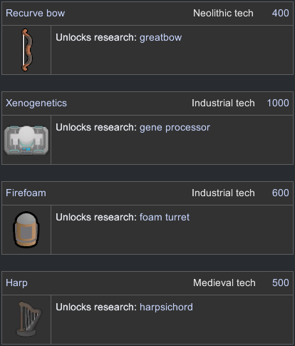 Semi Random Tech Labels mod preview for RimWorld