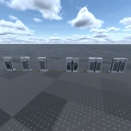 Realistic bus door set (3 double doors & 3 single doors)