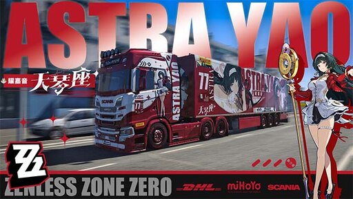 Steam Workshop::【绝区零】 耀嘉音斯堪尼亚和挂车涂装Zenless