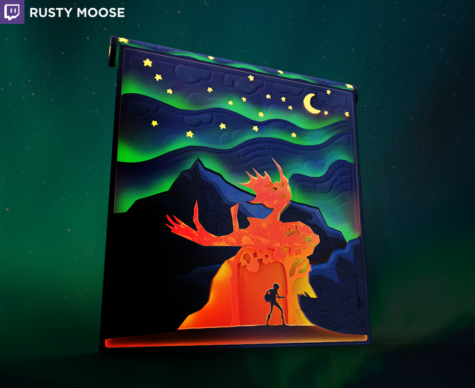 Rusty Moose Garage Door