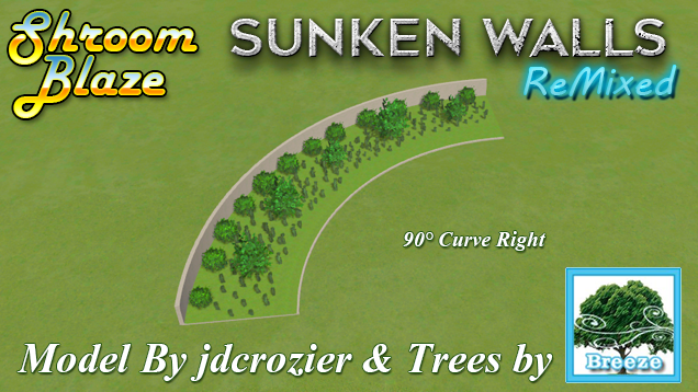 Sunken Wall Curve 90° Right