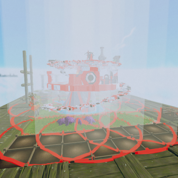 Skysland with beehives