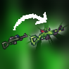 camouflaged sniper rifle