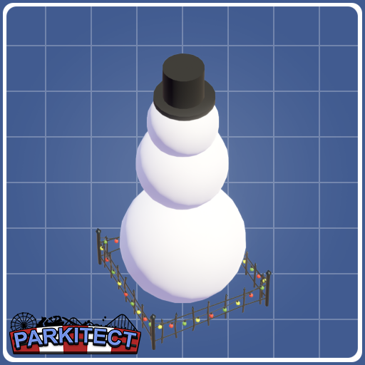 Snowman with twinkle lights