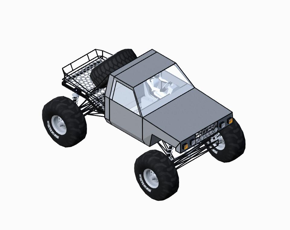 off road crawler half pick-up
