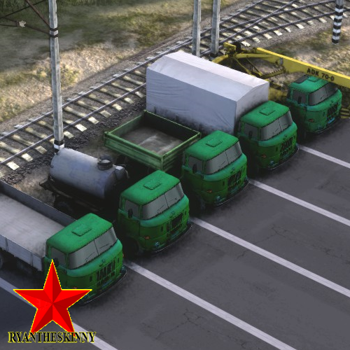Dark Green IFA W50 Straight Series Trucks