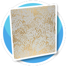 Gold with White Leaves