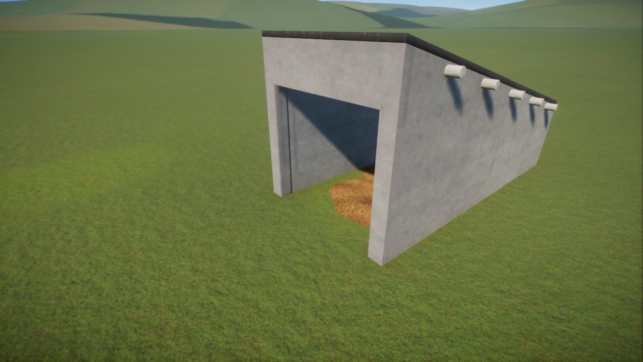 Zoo Tycoon small concrete shelter