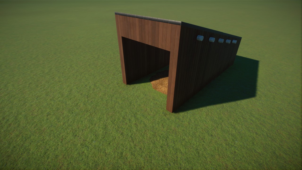 Zoo Tycoon small wooden shelter