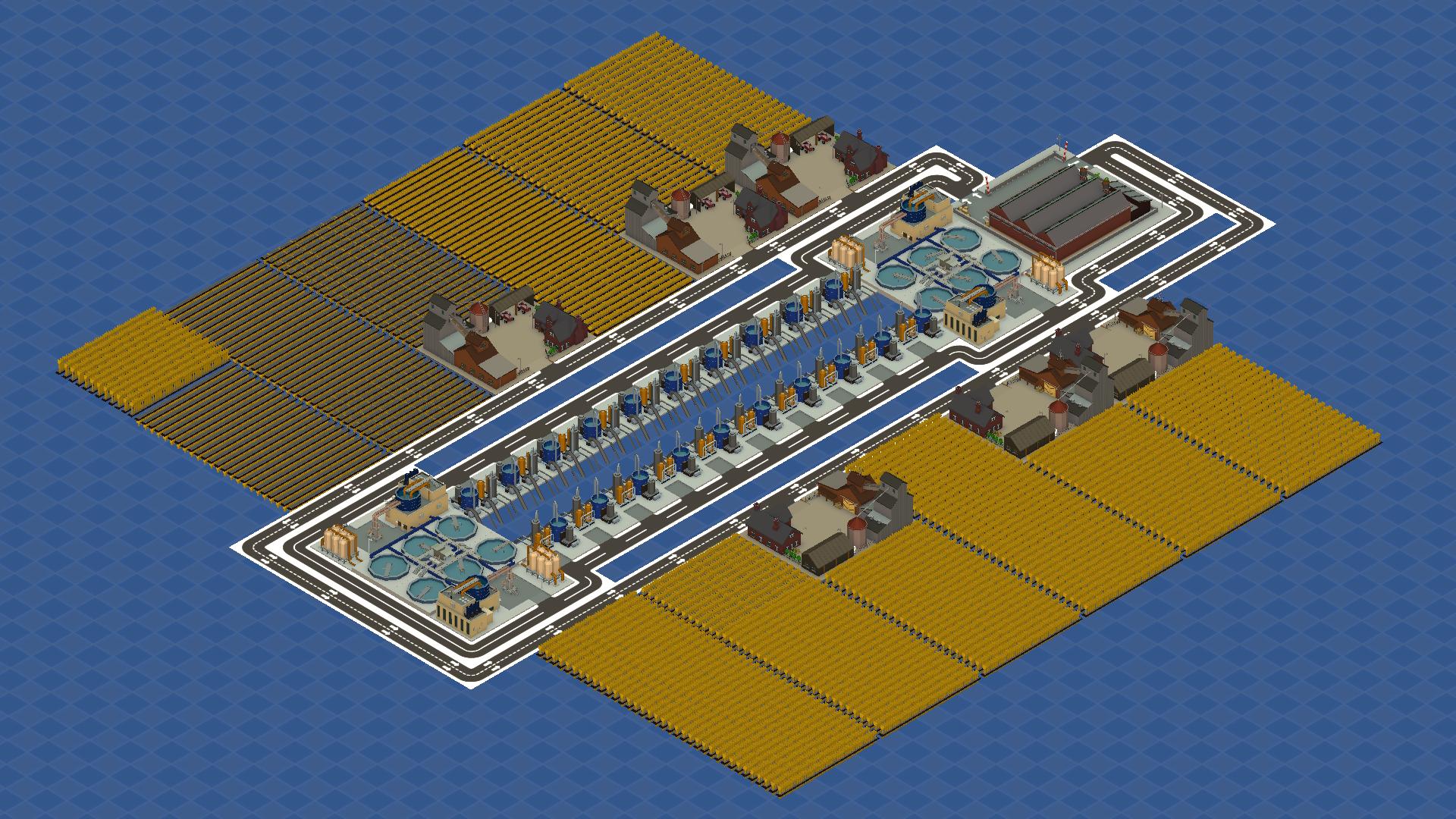 Medium Crop Farm with water
