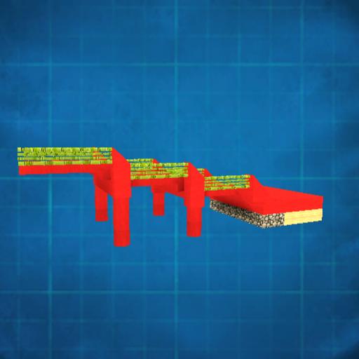 half red and bamboo bridge