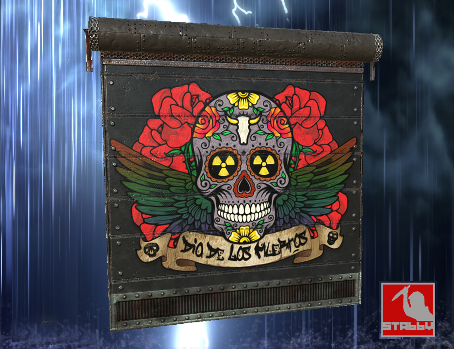 Dia De Los Muertos Garage Door