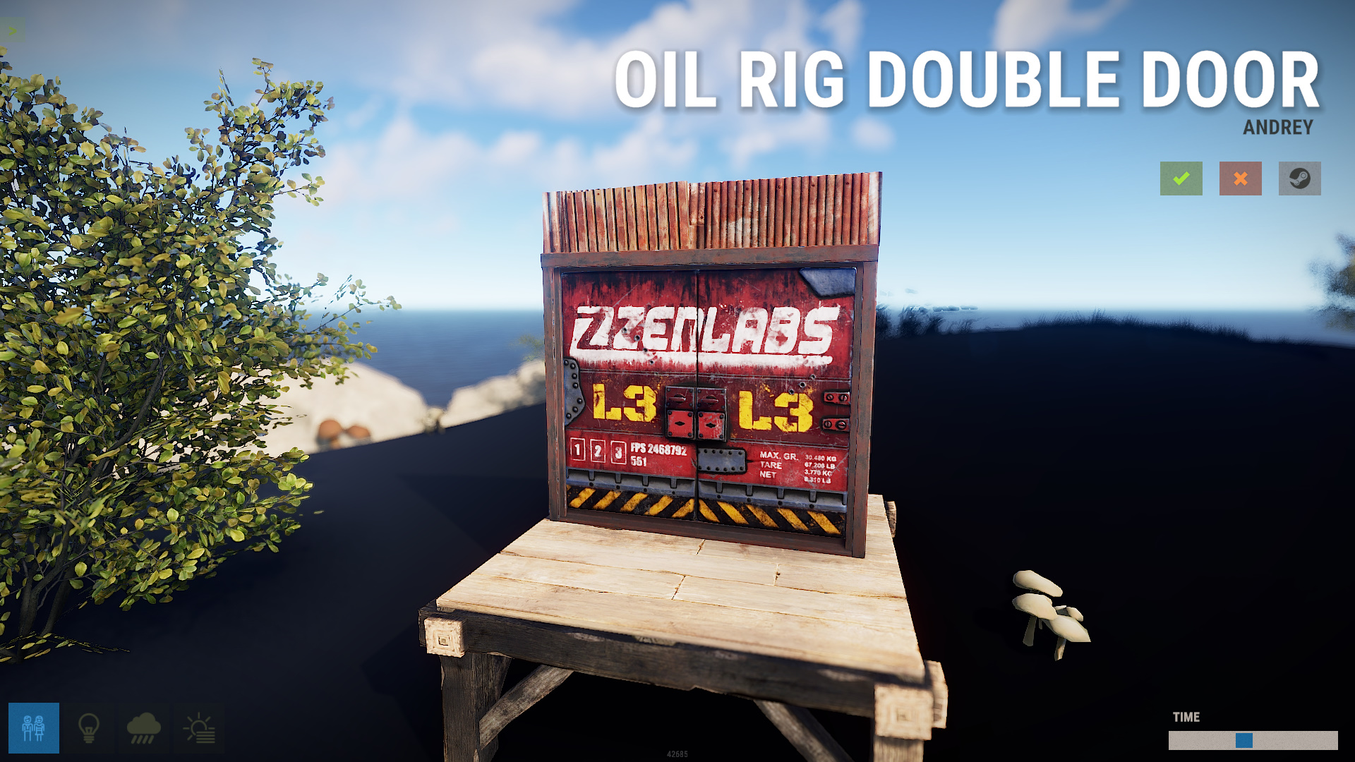 Oil Rig Double Door