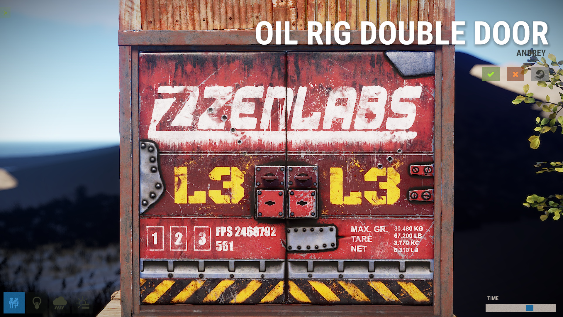 Oil Rig Double Door