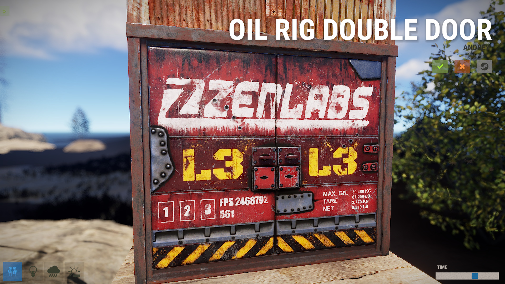 Oil Rig Double Door
