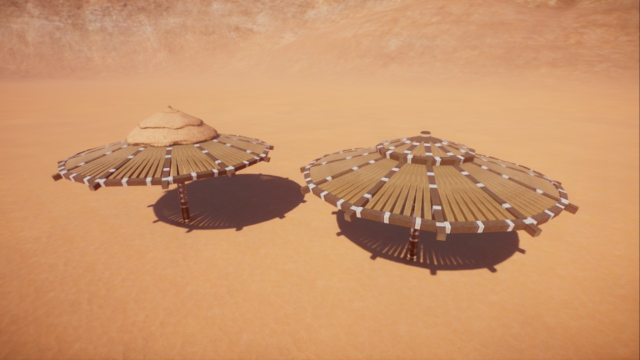 Two large Sunshades / Parasols