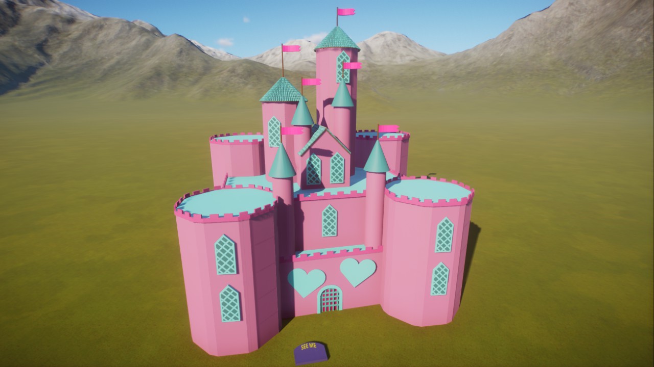 Toy style giant castle