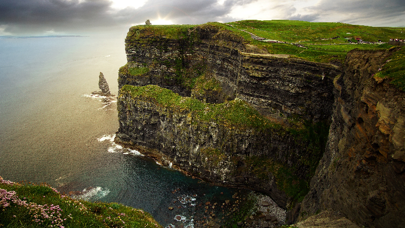 beautiful cliff with the sea