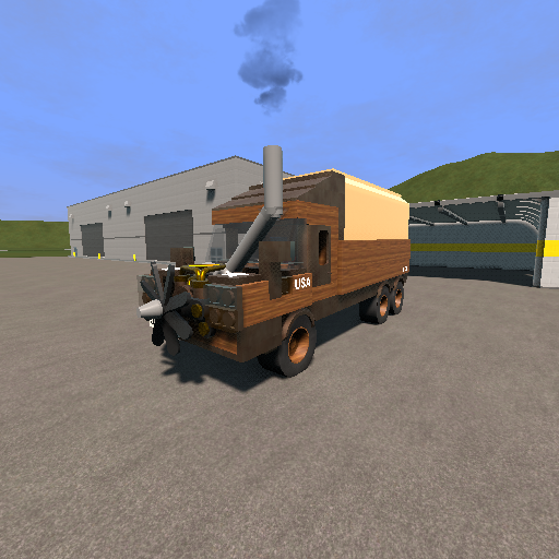 Steampunk military truck