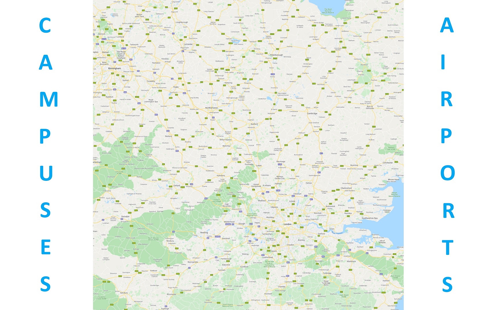 Campuses and Airports - more cities