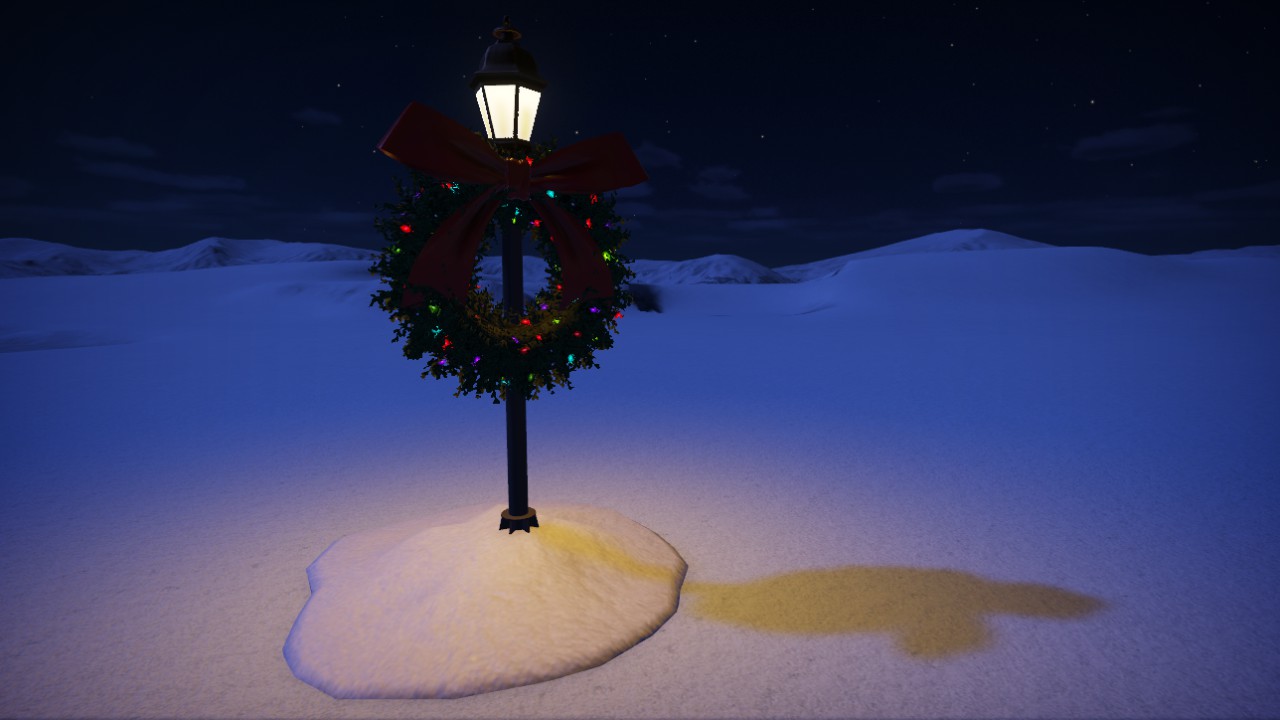 Holiday Wreath Lamp Post