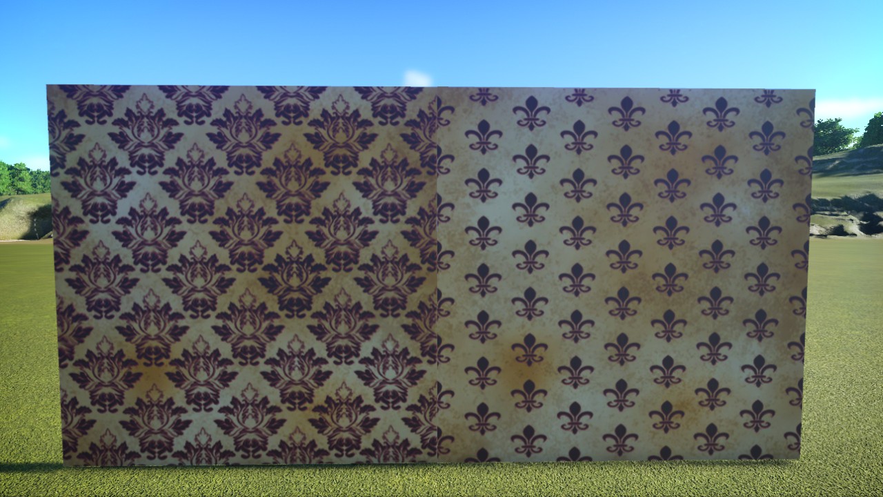 Double sided Old vintage Dirty wallpaper