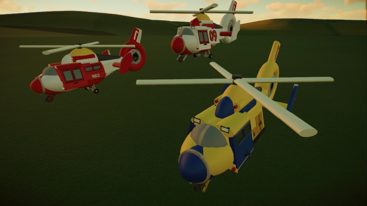 Three Versions Helicopters