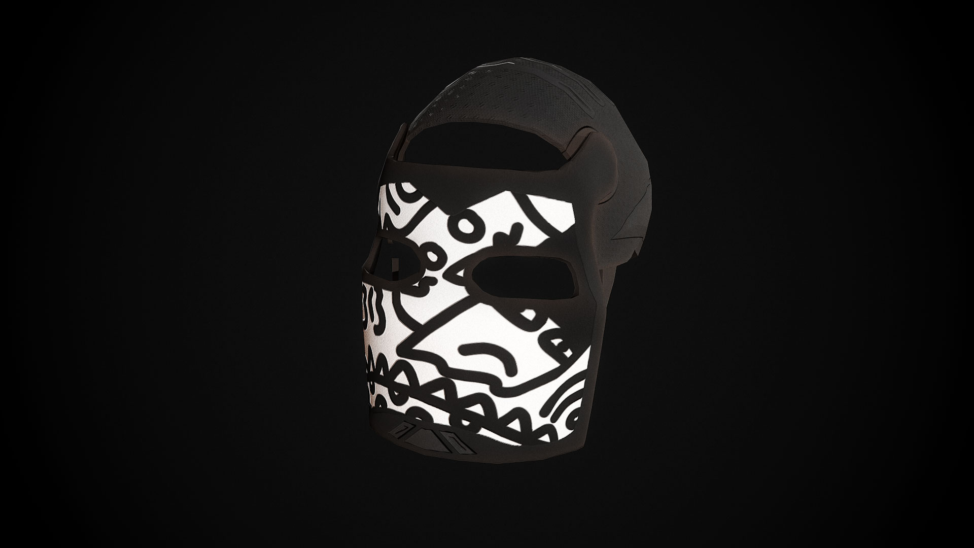 Doodle Metal Facemask