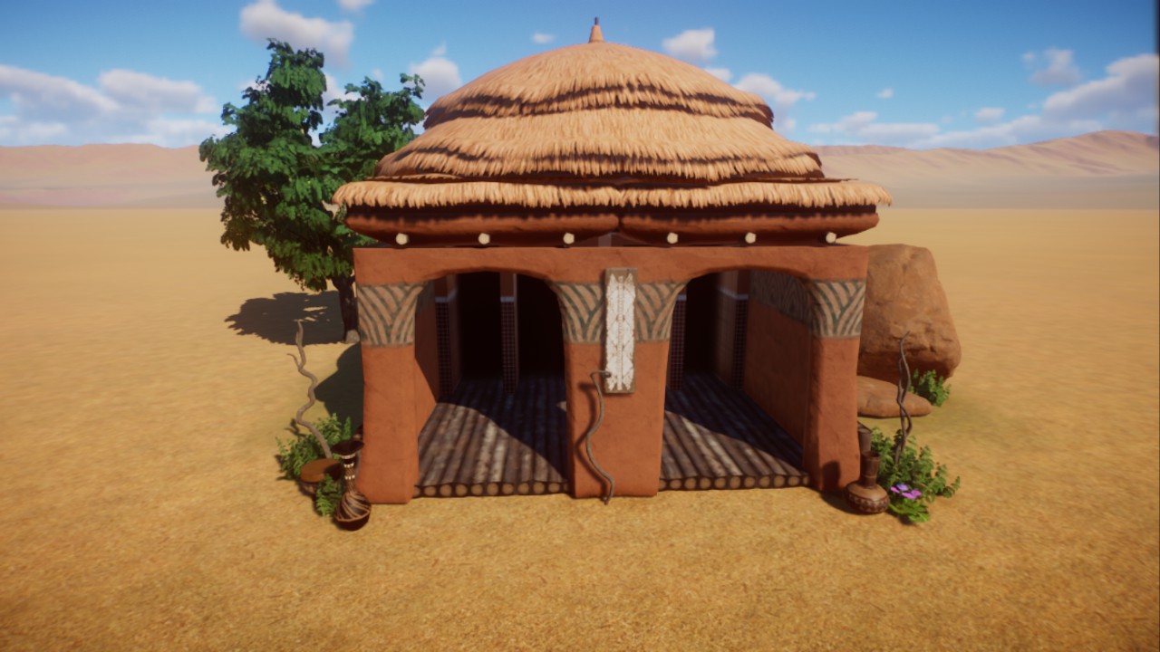 Small African Double Restroom
