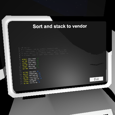Sort and stack to vendor
