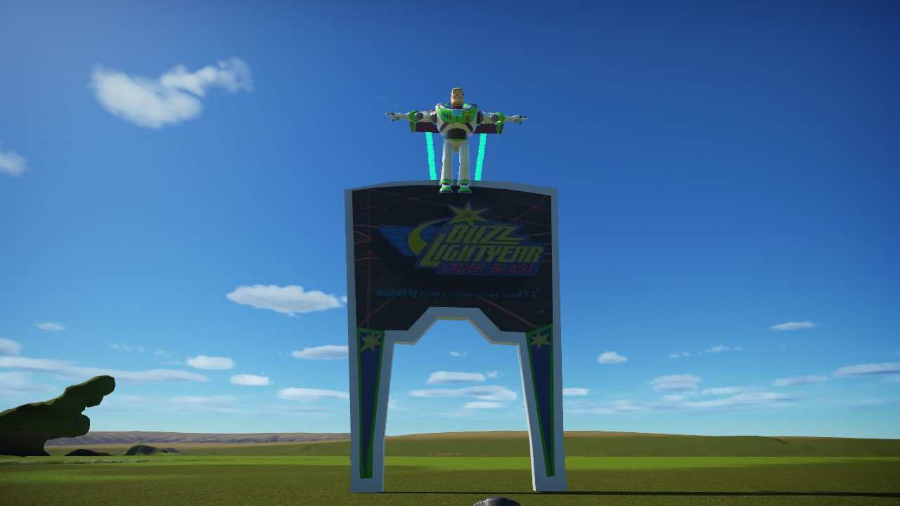 Buzz Lightyear Laser Blast sign