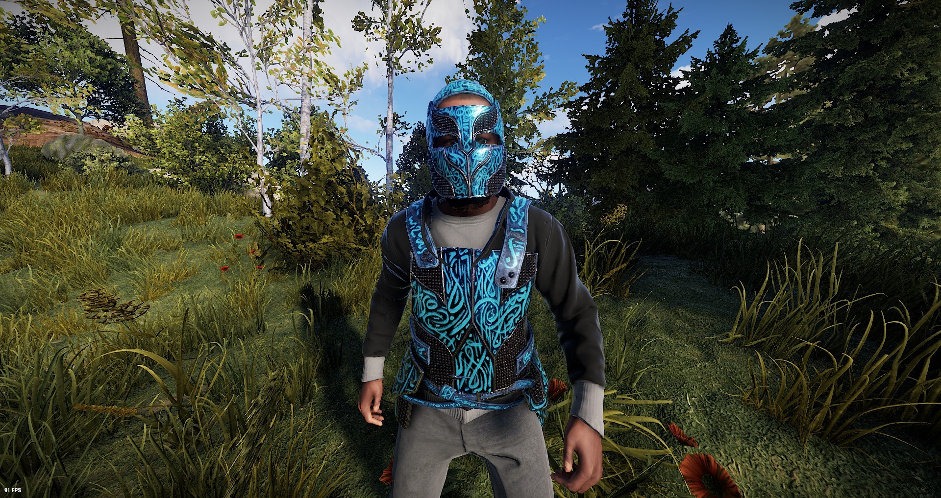 Azul Metal Facemask