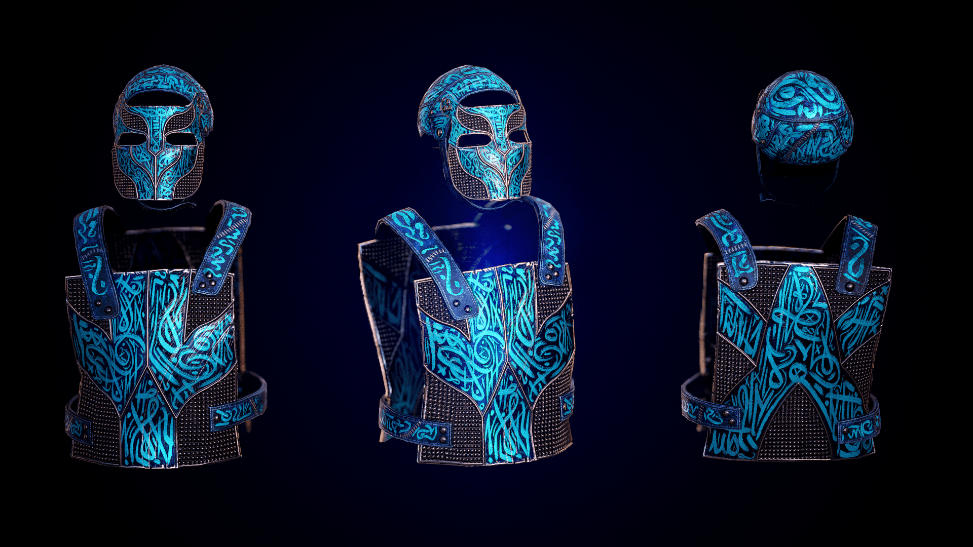 Azul Metal Facemask