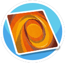 Orange Spiral Rug