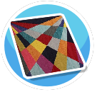 Multi-colored Geometric Rug