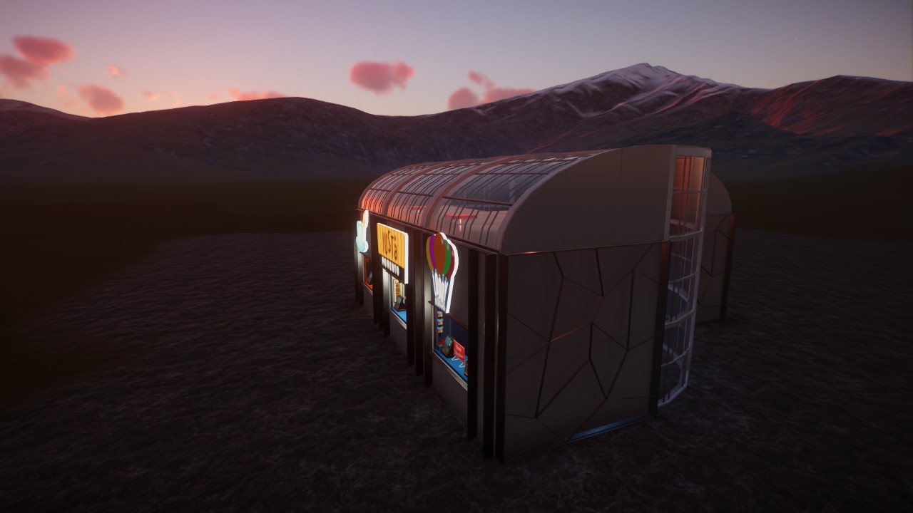 Modern Art Info Stand + 3 Merch Shops