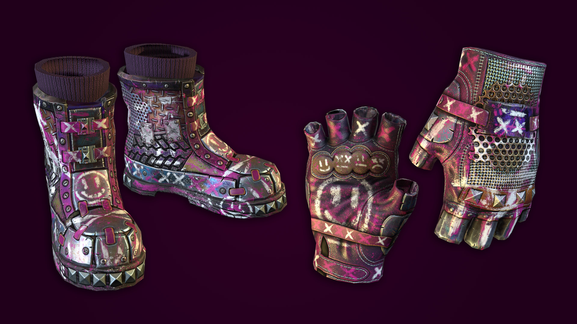 Apocalyptic Knight Leather Gloves
