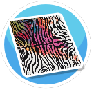 Colored Zebra Rug