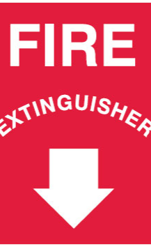 Fire extinguisher sign