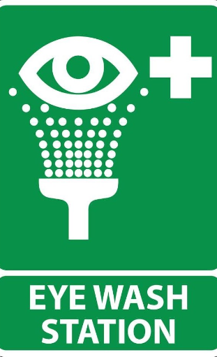 Eye wash station sign