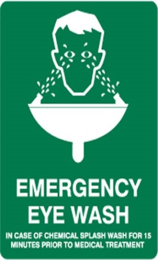 Eye wash station sign 2