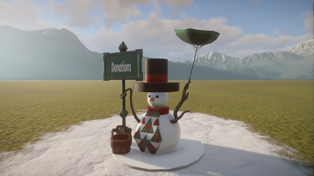 Frosty the Donation box Snowman