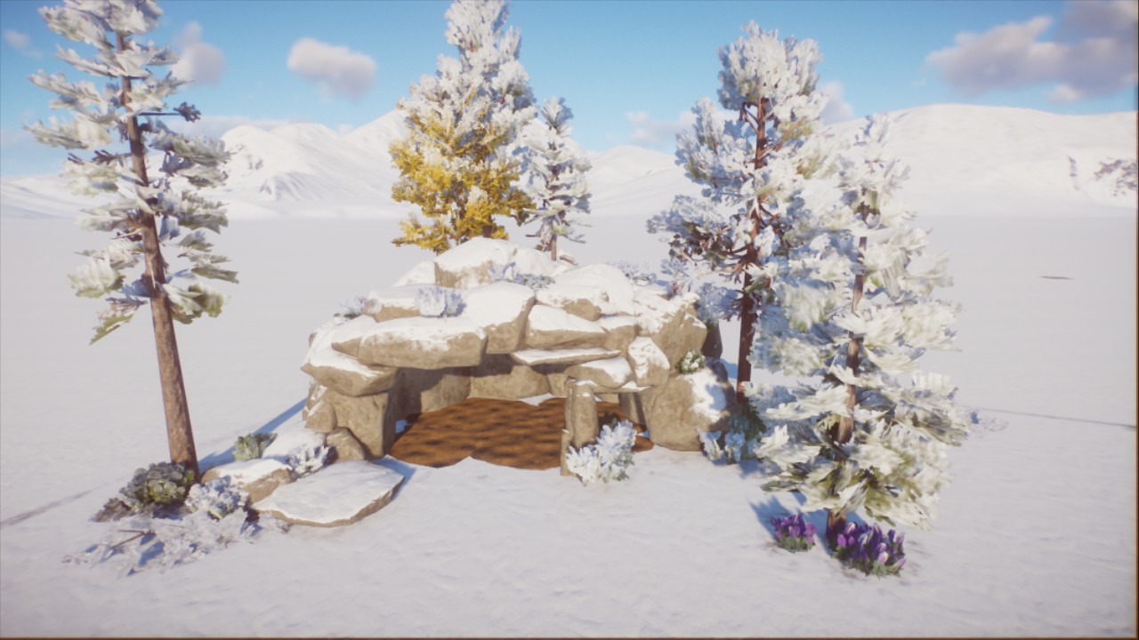 Artic wolf shelter