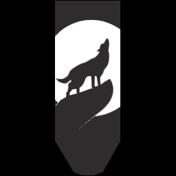 Clean and simple wolf banner