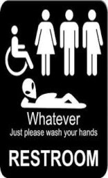 Whatever Bathroom Sign