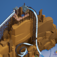 Ultra Extreme Log Flume / Parkitect Diorama #04