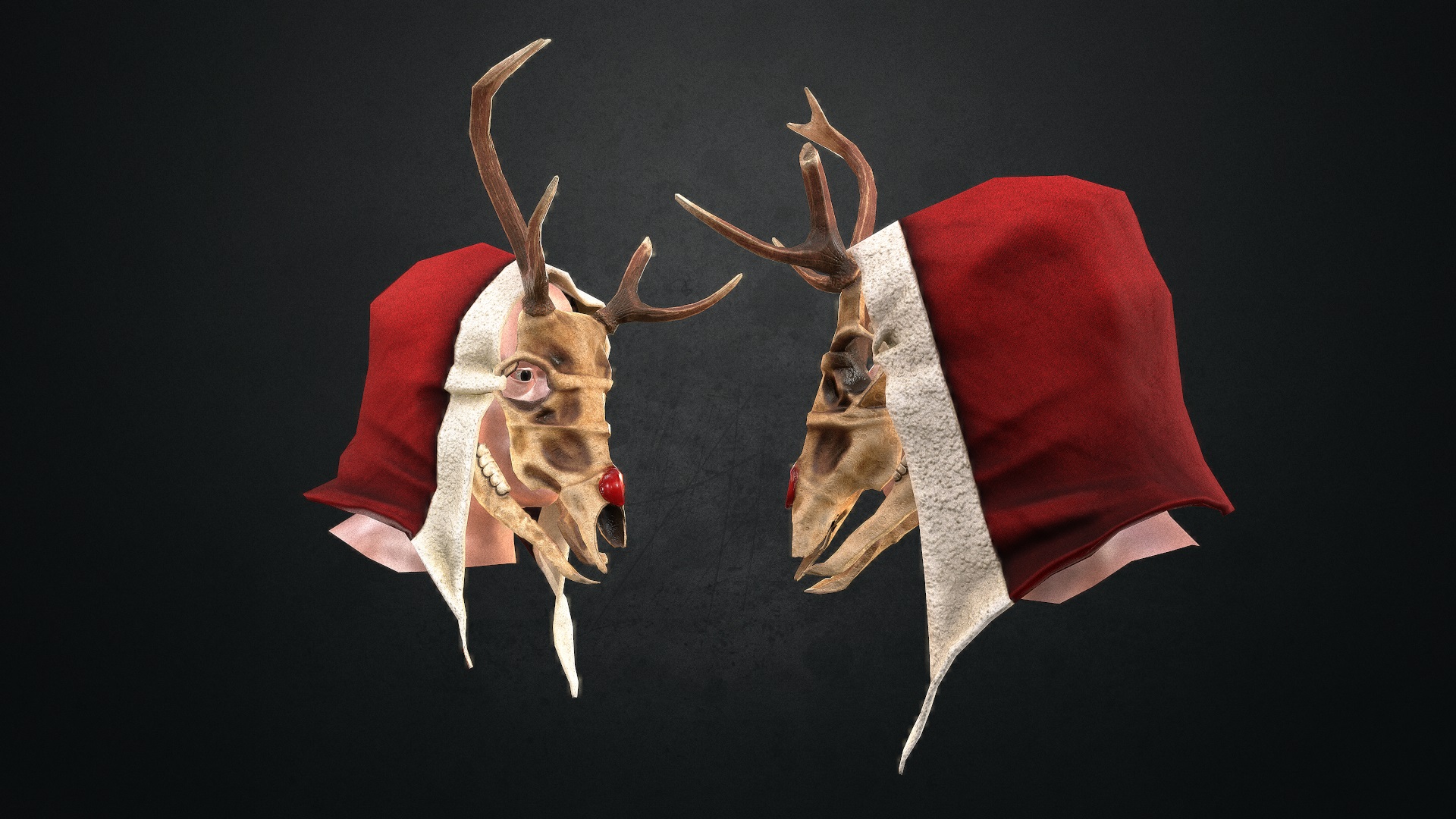 Rudolph Skull Mask
