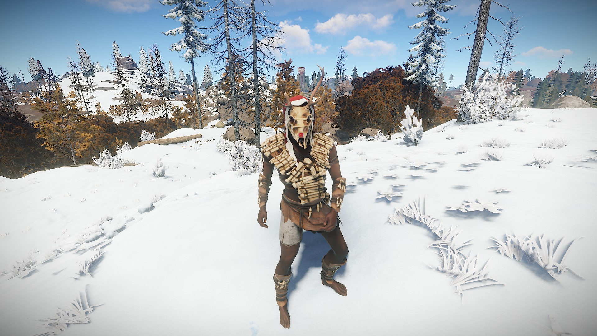 Rudolph Skull Mask