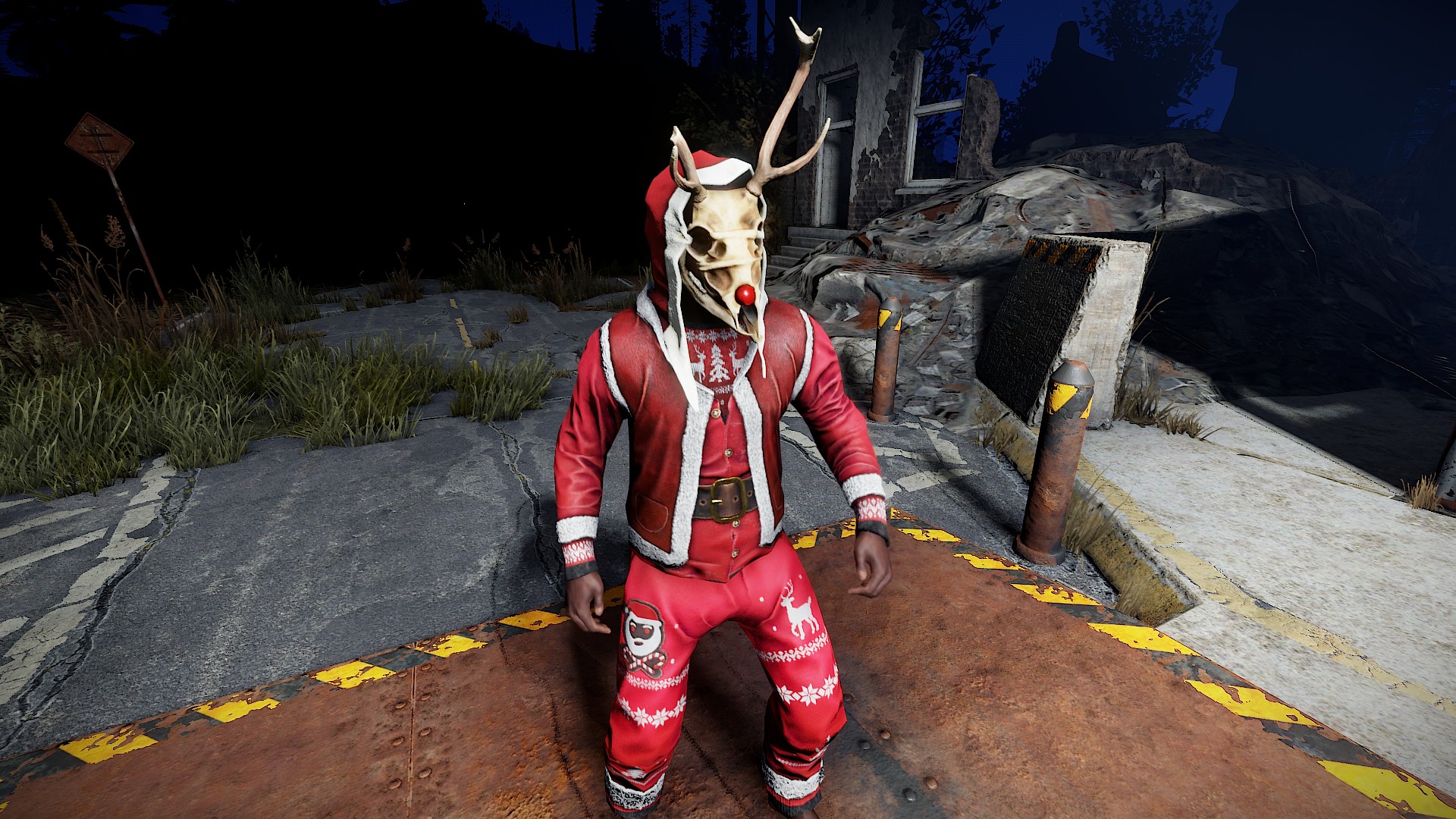 Rudolph Skull Mask