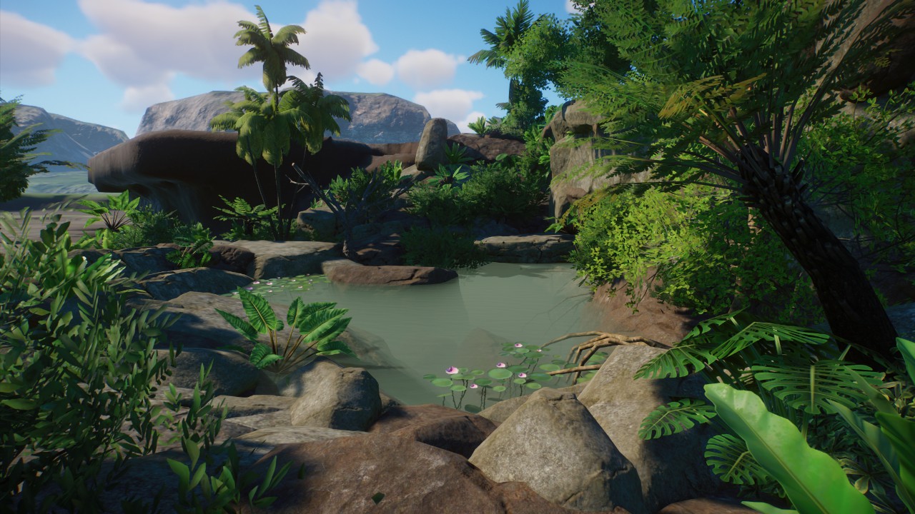 2 level terrain Waterfall corner feature